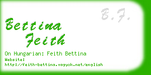 bettina feith business card